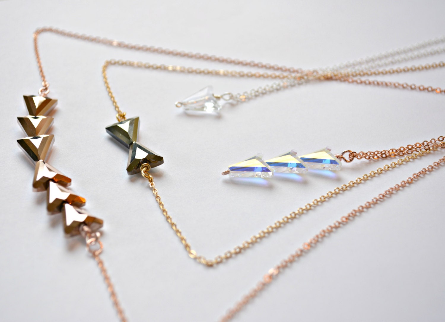 customizable necklace Swarovski dainty chain