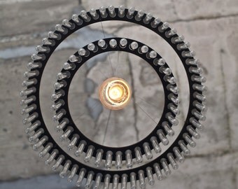 Maria S.C. double in glamorous black / test tubes chandelier / lamp / lighting