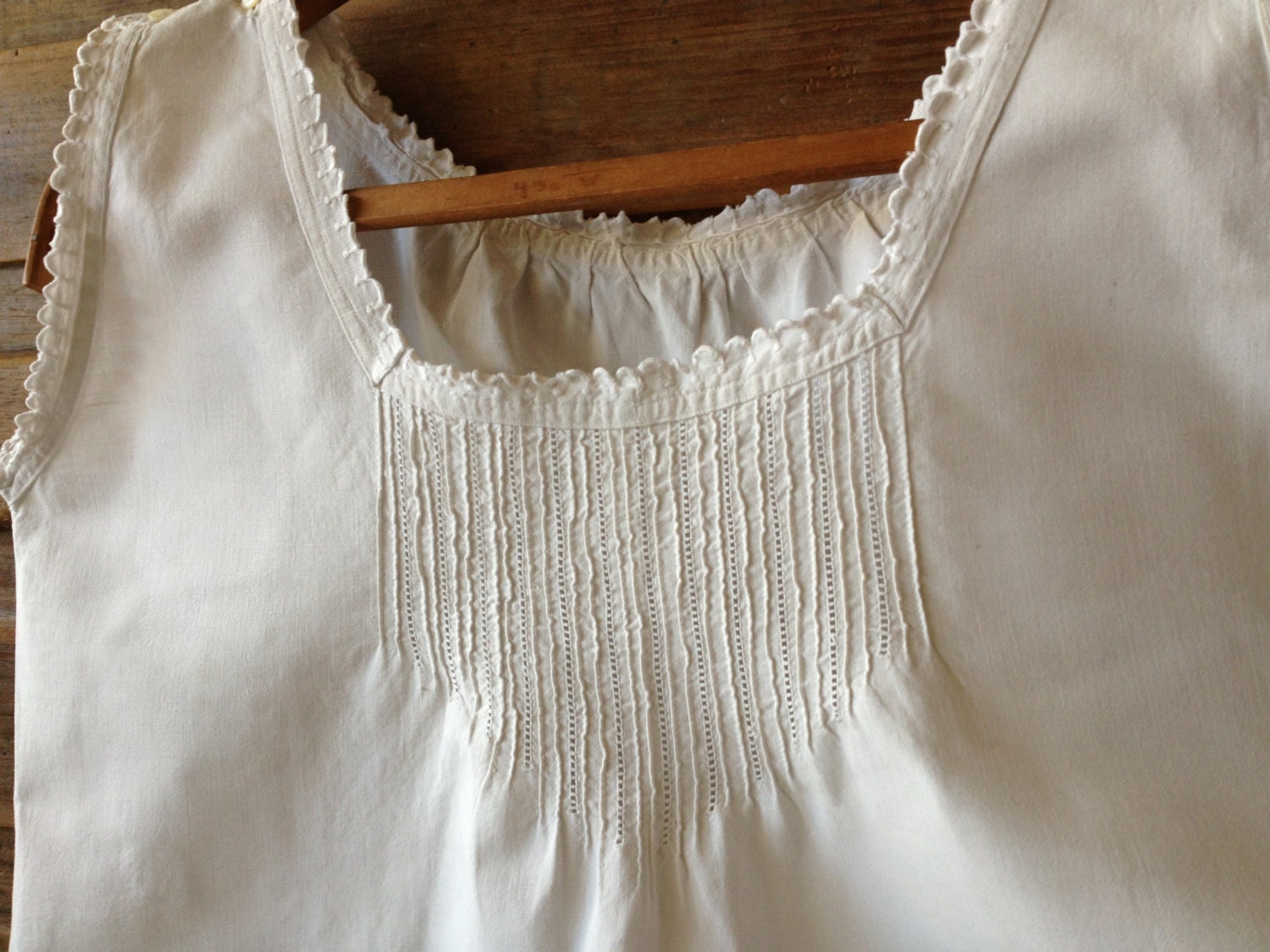 white linen night gown