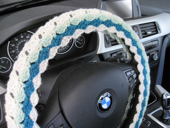 Crochet Steering Wheel Cover Wheel Cozy aran/real