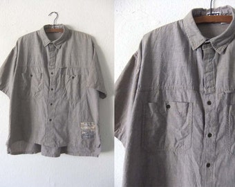 Items similar to Chambray Striped 90s Ferrell Reed Nordstrom Long ...