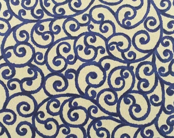CLEARANCE SALE**** Aizome Chiyogami Washi Origami Paper - 5 sheets of Yuzen Chiyogami origami paper