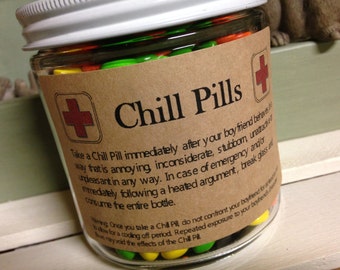 Novelty 24 oz Bottle of Chill Pills Gag Gift for by scripturegifts