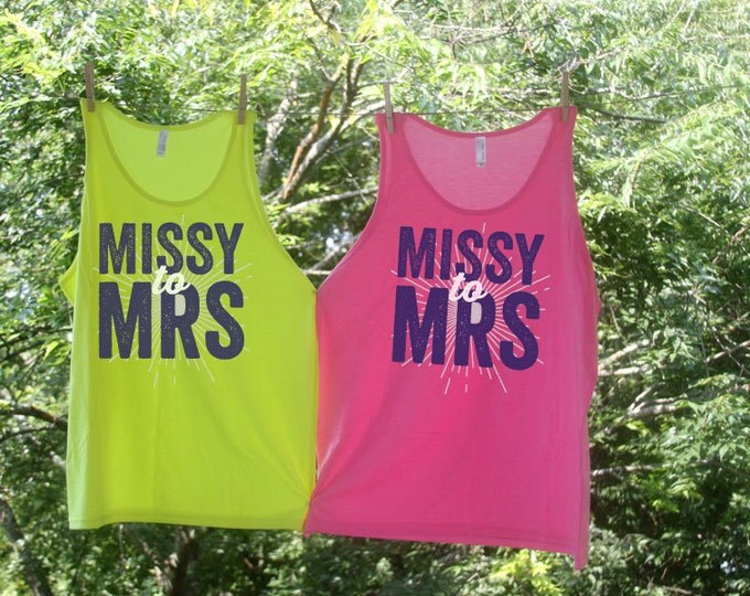 Missy to Mrs Bachelorette Beach Tank Sets - Personalized
