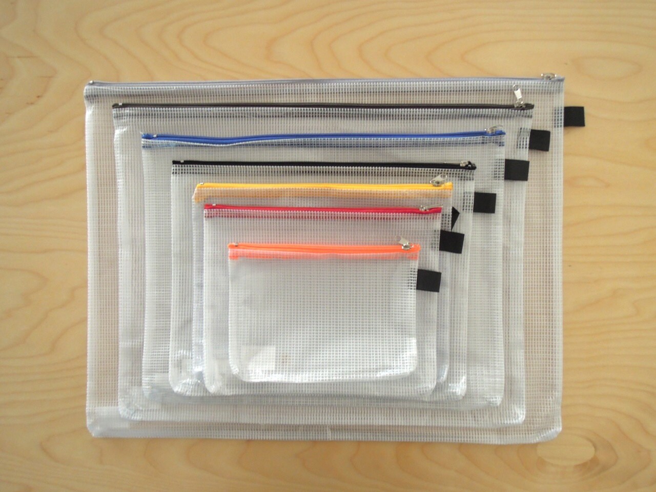Plastic zipper pouch : A6 / B6 / A5 / B5 / A4 / B4 / A3