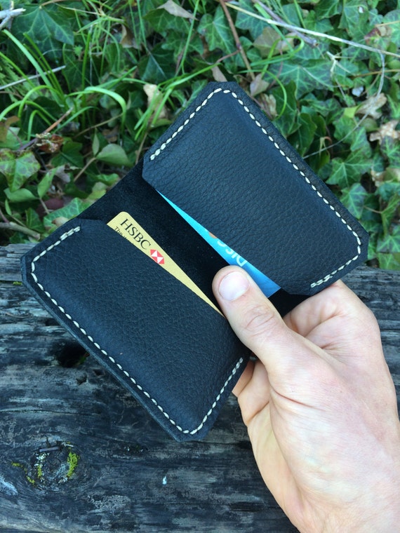 Front pocket wallet Handmade leather wallet for men or women