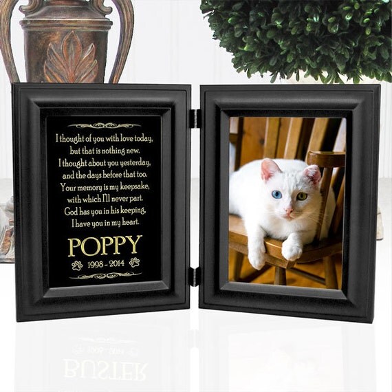 Pet Memorial Frame Double Frame Holds 5x7 Photo