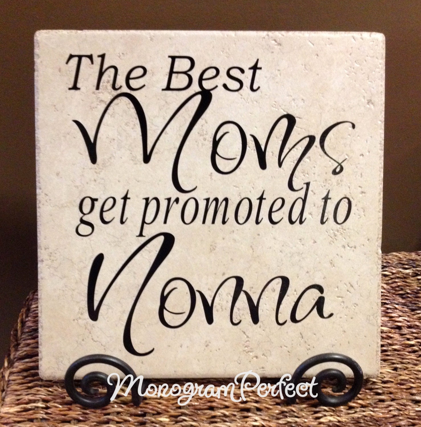 The Best Moms Get Promoted To Nonna Vinyl Art Decorative Tile