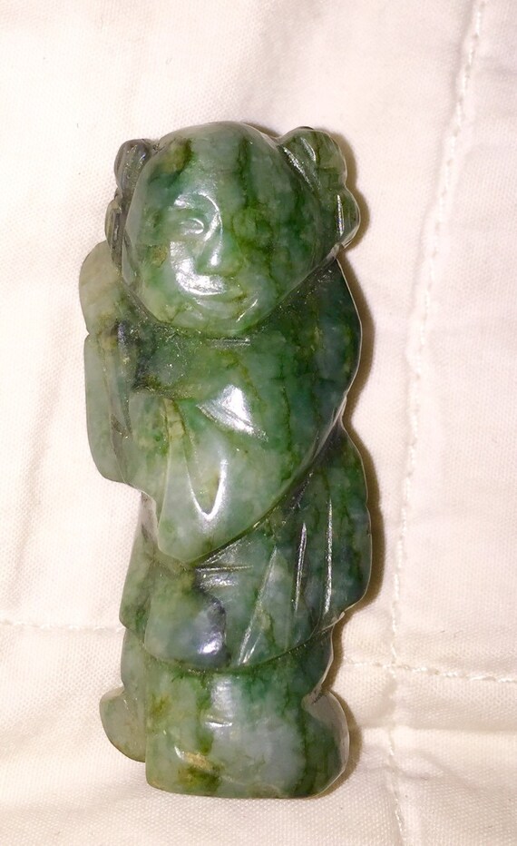 Carved Jade Sculpture Handmade Jadeite by familyjewelsatlanta