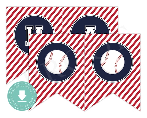 Free Printable Happy Birthday Baseball Banner