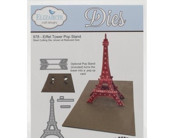 EIFFEL TOWER POPUP Die -Elizabeth Crafts for Cuttlebug Sizzix or Other Machines - NeW !!