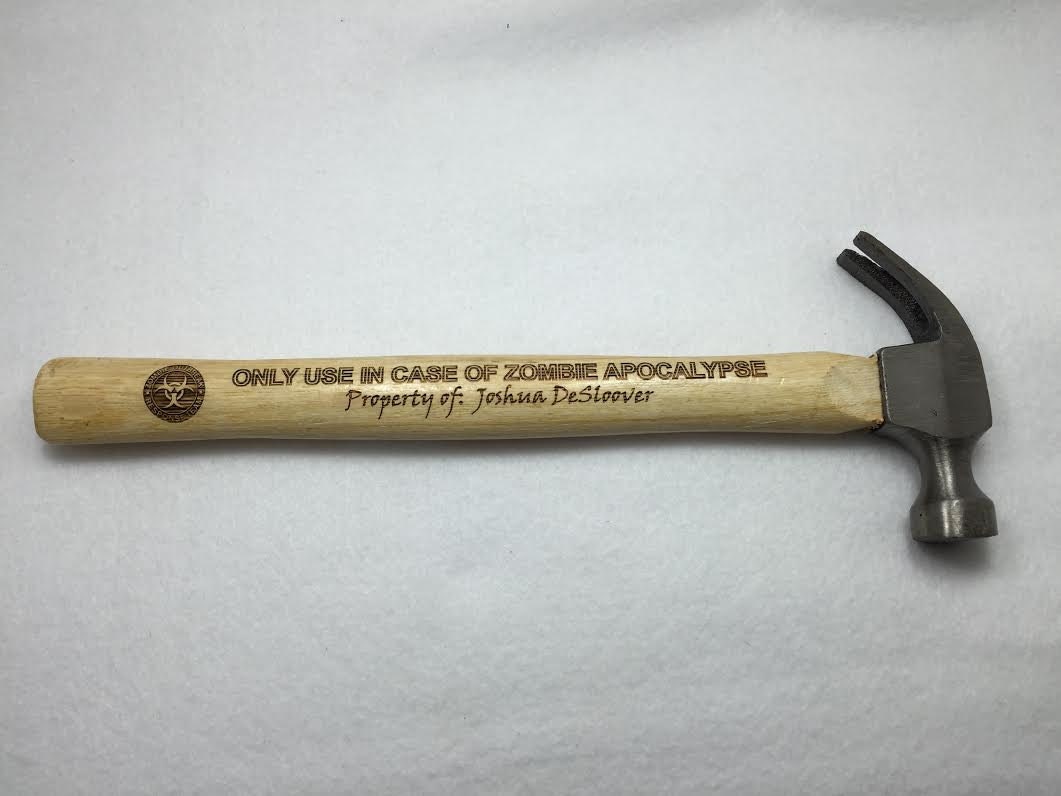 Zombie Apocalypse Personalized 8oz Hammer 100% Handmade and