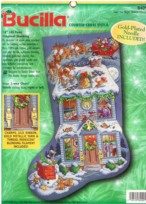Items similar to Bucilla Counted Cross Stitch Twas The Night Before