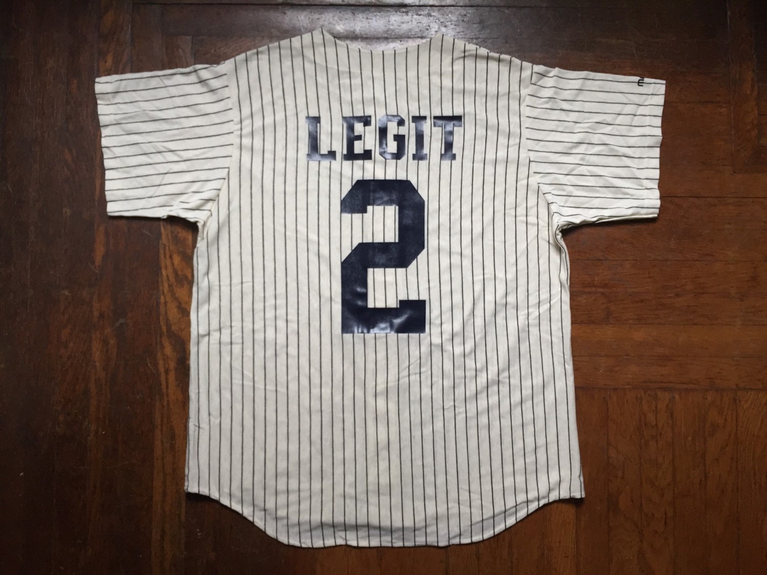 legit vintage X majestic pinstripe baseball jersey mens size