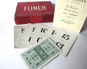 Vintage FLINCH Game 1951 Parker Brothers Vintage Art Deco Wedding Table Number Green Cards Ephemera Vintage FLINCH Game 1951 Parker Brothers Vintage Art Deco Wedding Table Number Green Cards Ephemera
