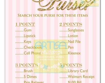 24 Personalized Baby Shower Game Cards What's in Your