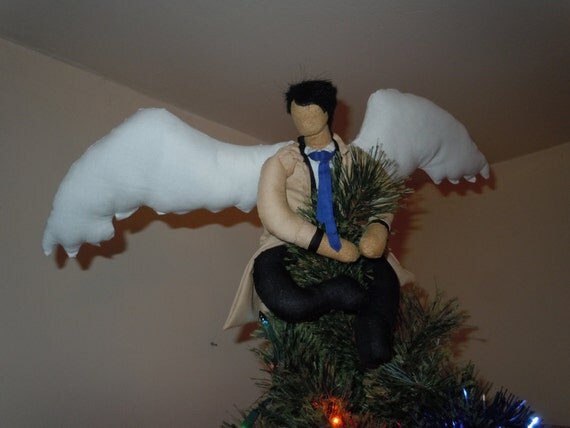 castiel supernatural christmas tree topper white wings castiel supernatural christmas tree topper white wings