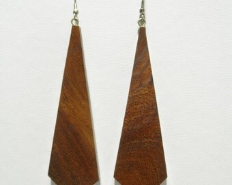 Handcrafted Wood Wooden Earrings Natural Color