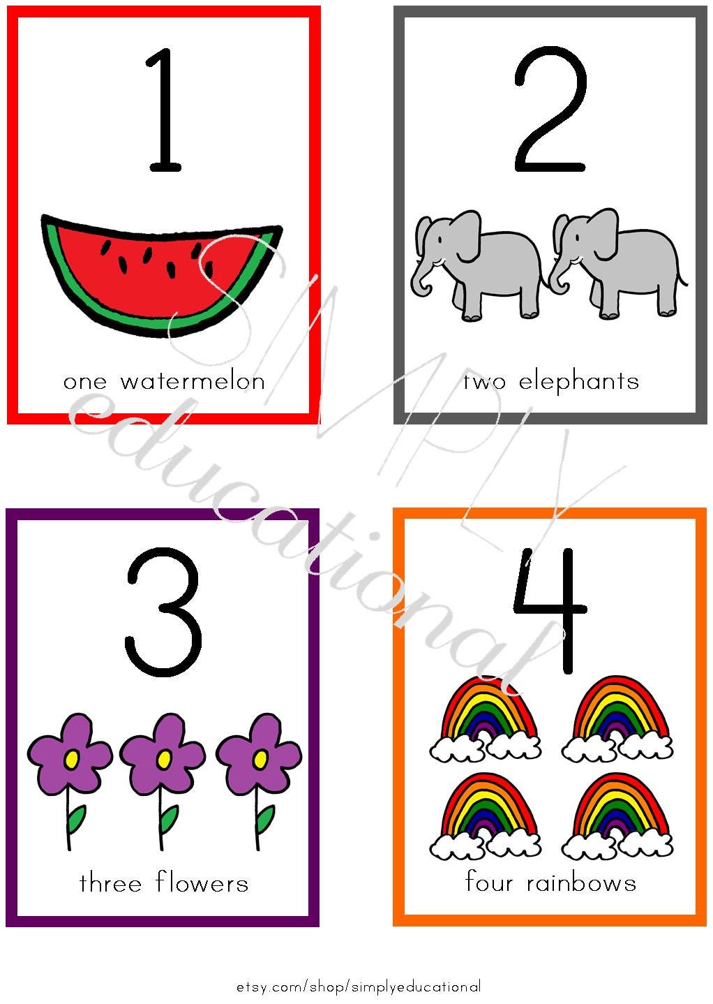 printable number flashcards 1 10