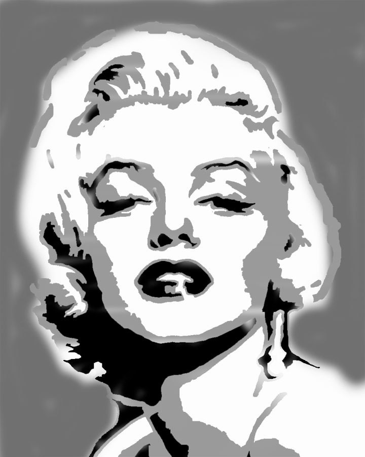 Marilyn Monroe Stencil Art 2767