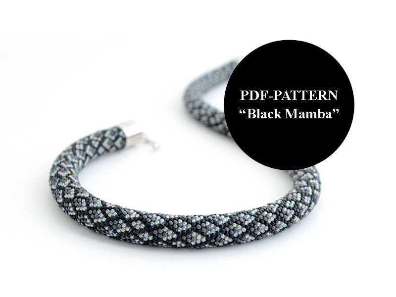 necklace crochet single pattern pattern necklace bead crochet Chudibeads rope by crochet Bead