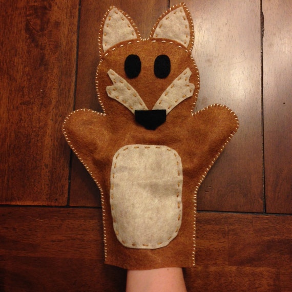 Fox Hand Puppet by LittleOakCrafts on Etsy