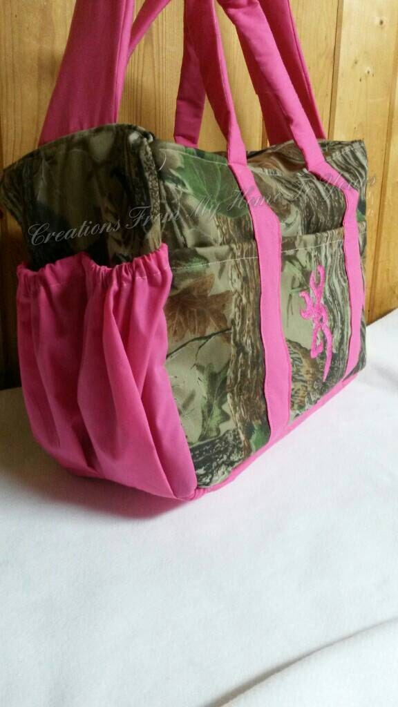 LARGE pink Camo diaper bag MADE to ORDER