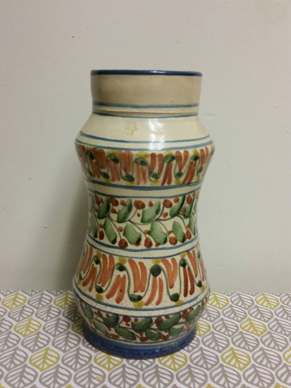 Large Mexico Terra Cotta Pottery Vase by TheRetroRemedy on Etsy