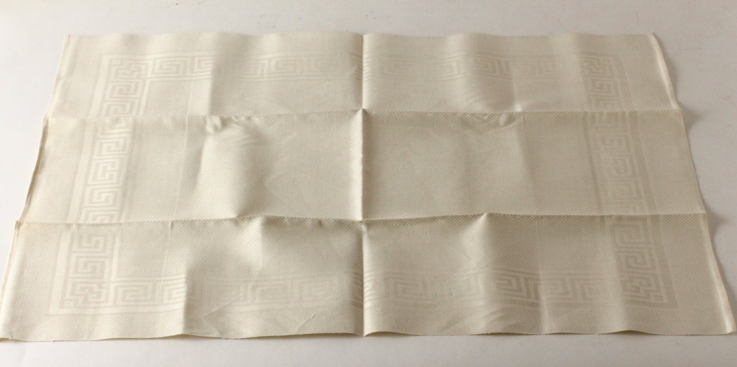 6 Vintage Damask Linen Napkins Antique Unused Belgian Linens