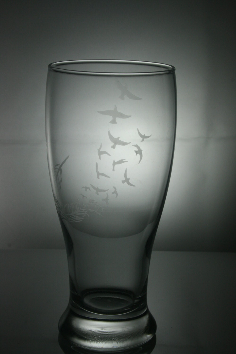 free bird etched glasses feather etched glasses bird etched