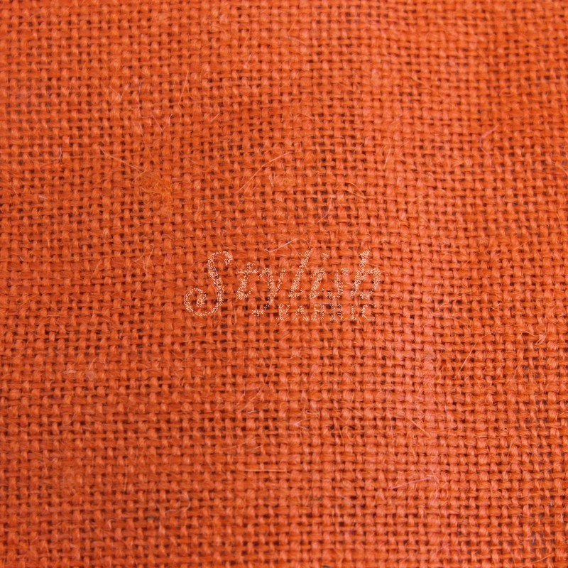 Orange Burlap Fabric by the Yard 40 Wide 1 Yard Style