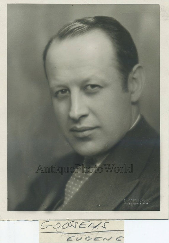 Conductor composer Eugene Goossens antique photo from ArtNotch on Etsy