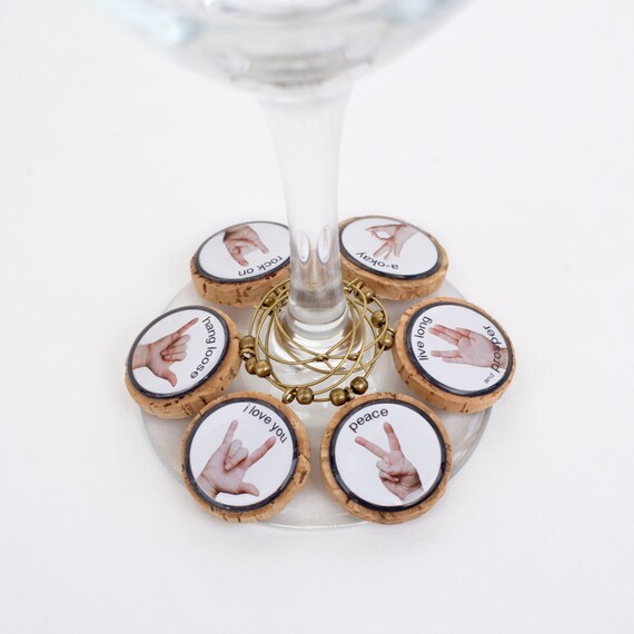 Wine Charms Personalized Wine Charms Custom Funny Wine Glass