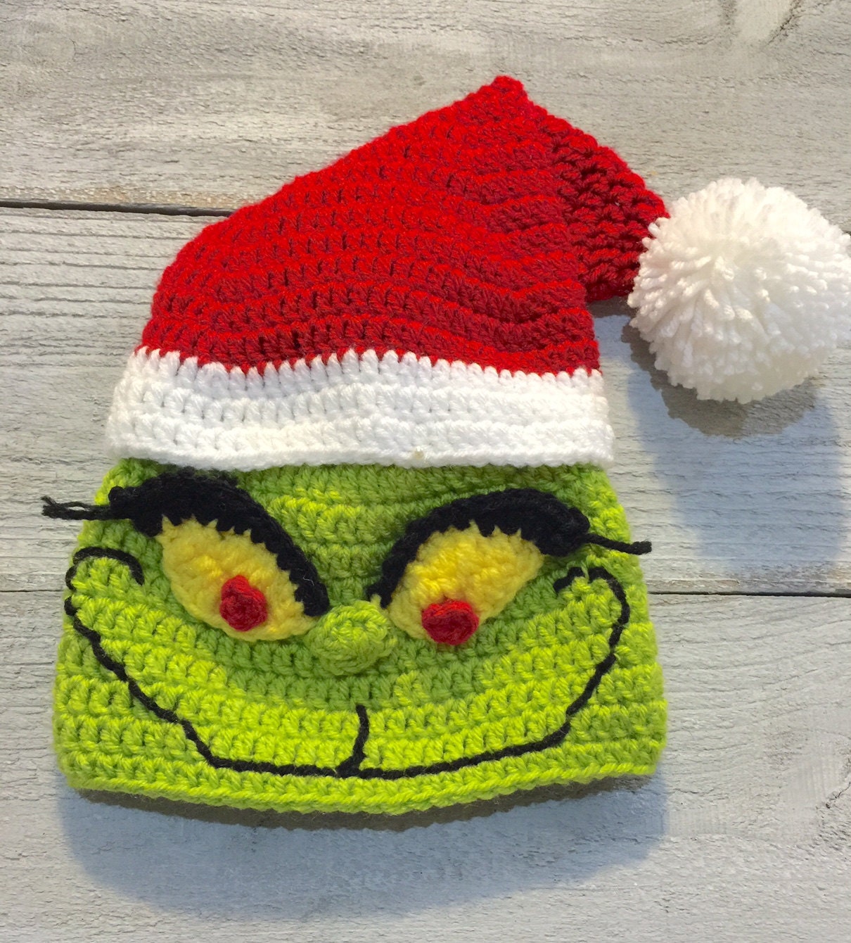 The Grinch Inspired Crochet Santa Hat by foryouandmedesigns