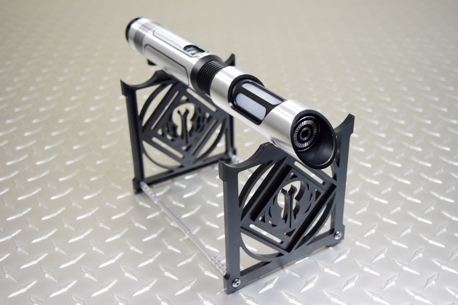 Phoenix Custom Saber Stand holds up to three sabers by