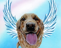Golden Retriever Angel - Golden Retriever - Golden Retriever Art - Dog 