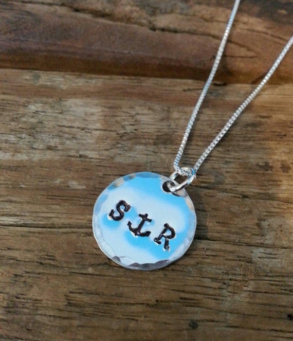 Couples initial necklaceanchor necklacemilitary