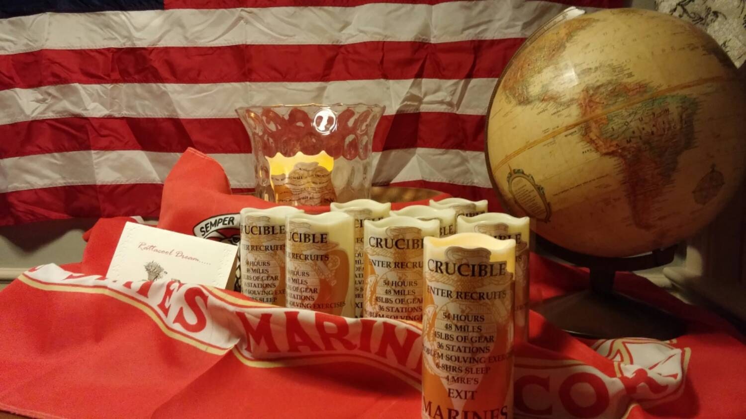 USMC Crucible Candle by RATTACOOLDREAM on Etsy
