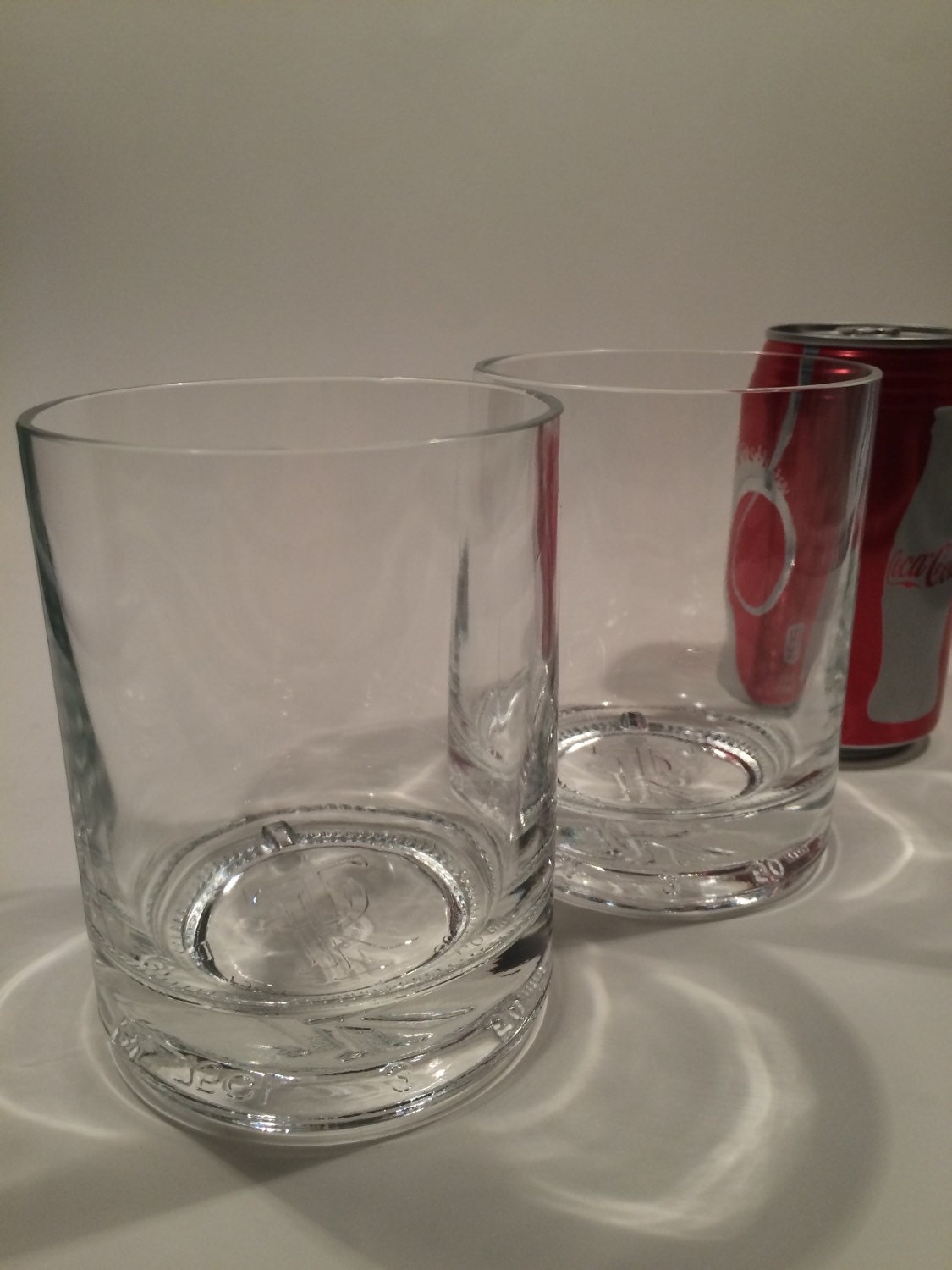 Templeton Rye Whiskey Glasses set of 2 by CupcycleGlassWorks