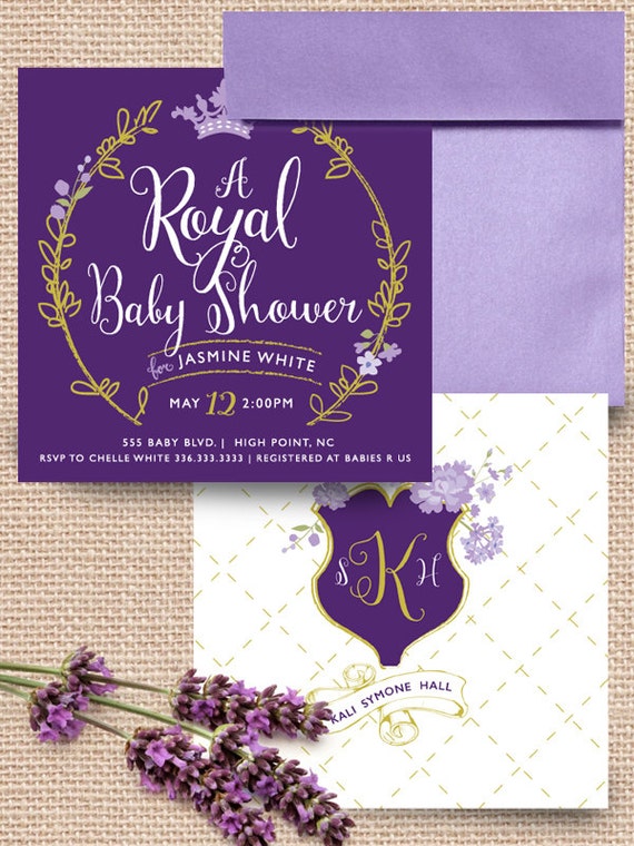 Royalty Baby Shower Invitation by NoDesignBoundaries on Etsy