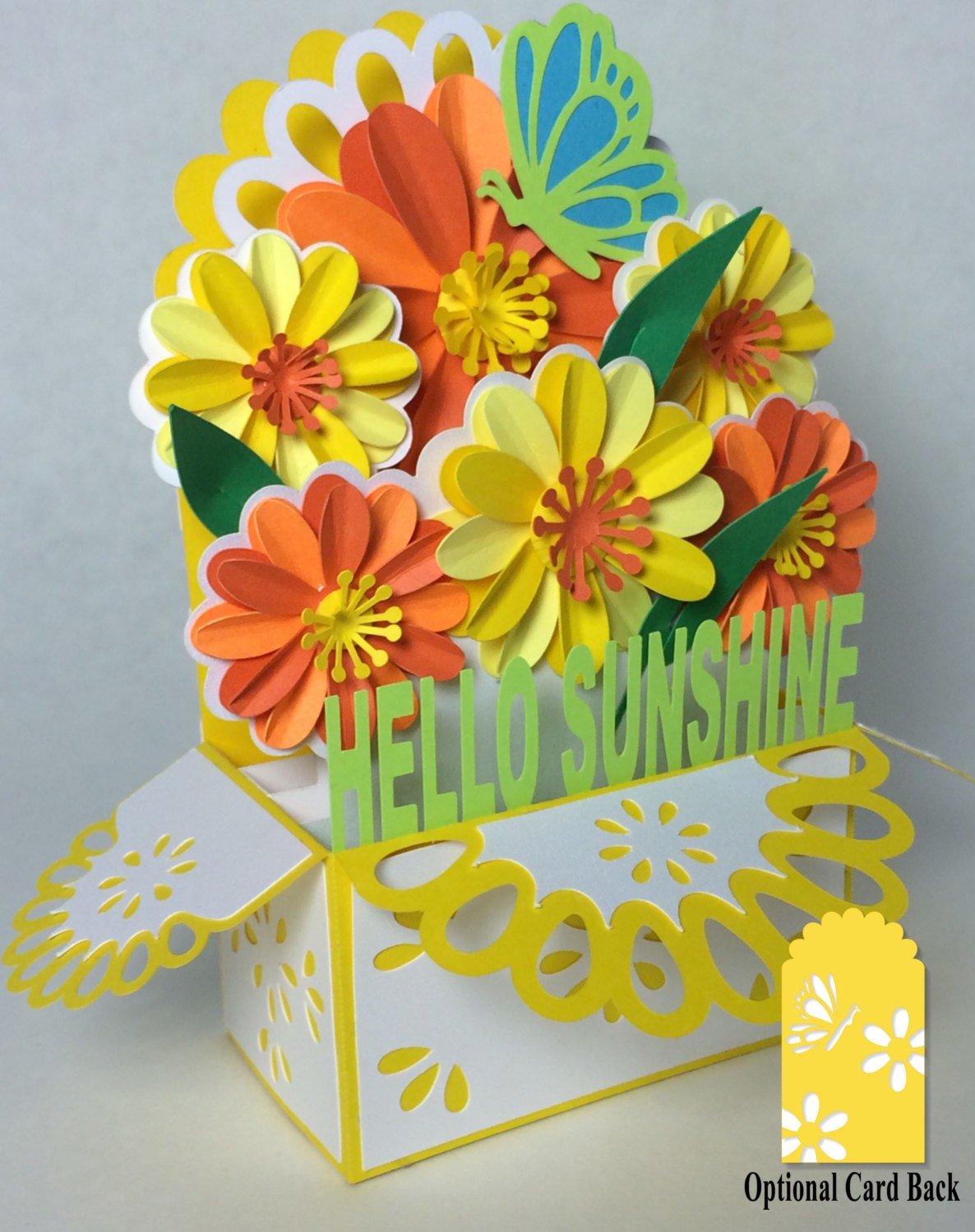 Download Sunshine Bouquet Card In A Box 3D SVG