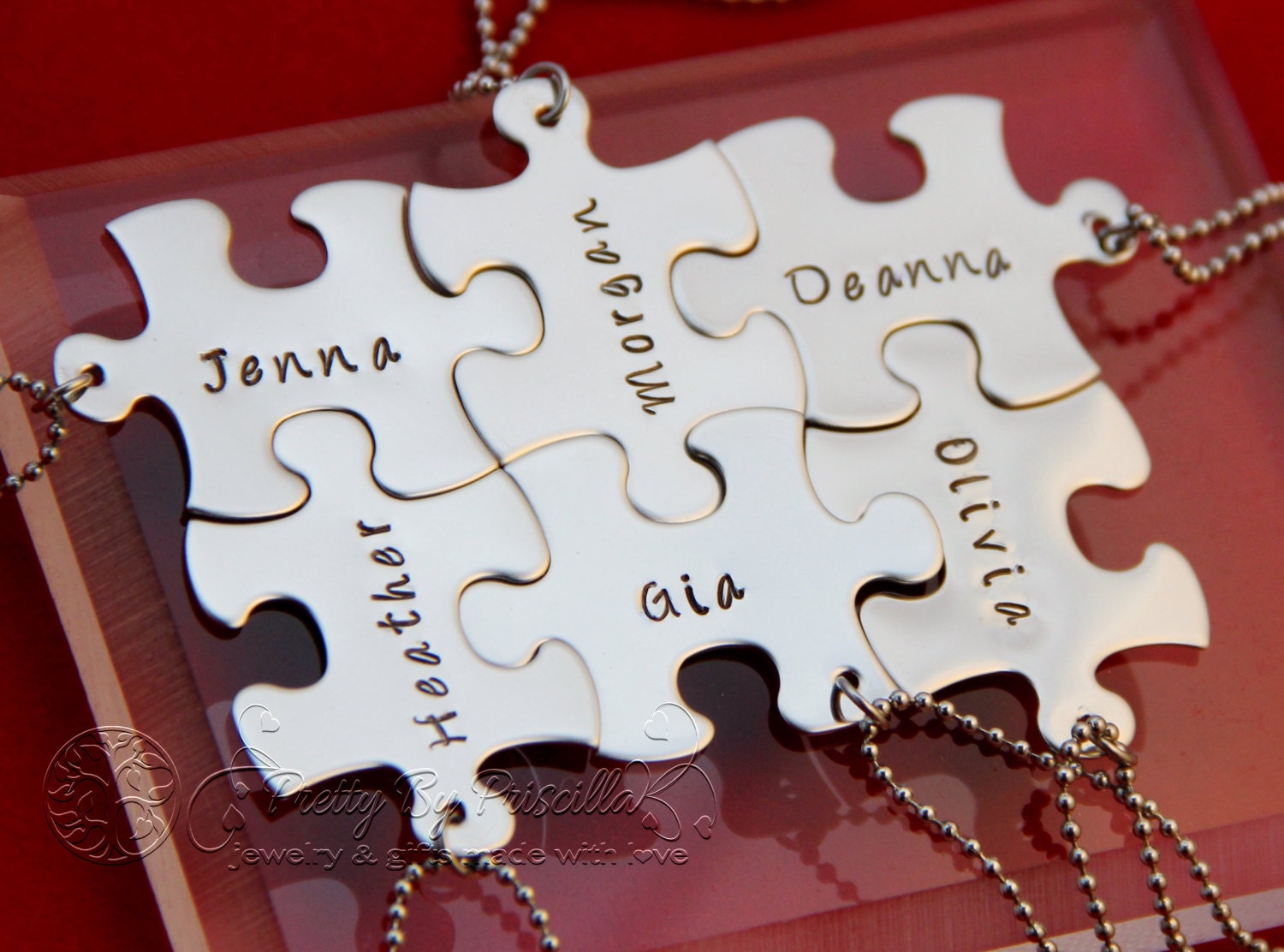Puzzle Piece Necklace Unique Personalized Gift for friends