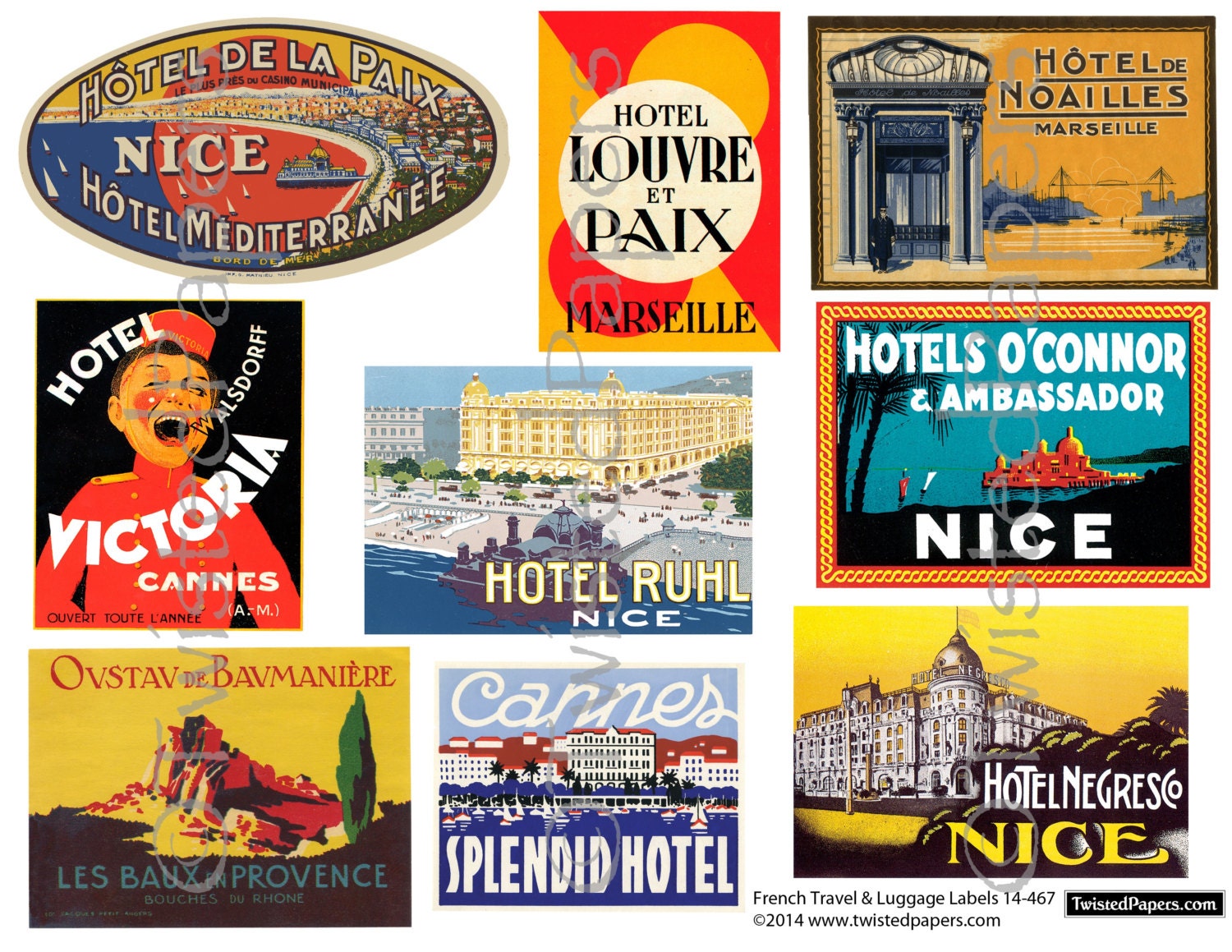 french luggage labels vintage travel luggage labels france