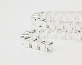 8mm Box Chain, Silver Chunky Chain, Pkg of 1 meter, CB085.0F