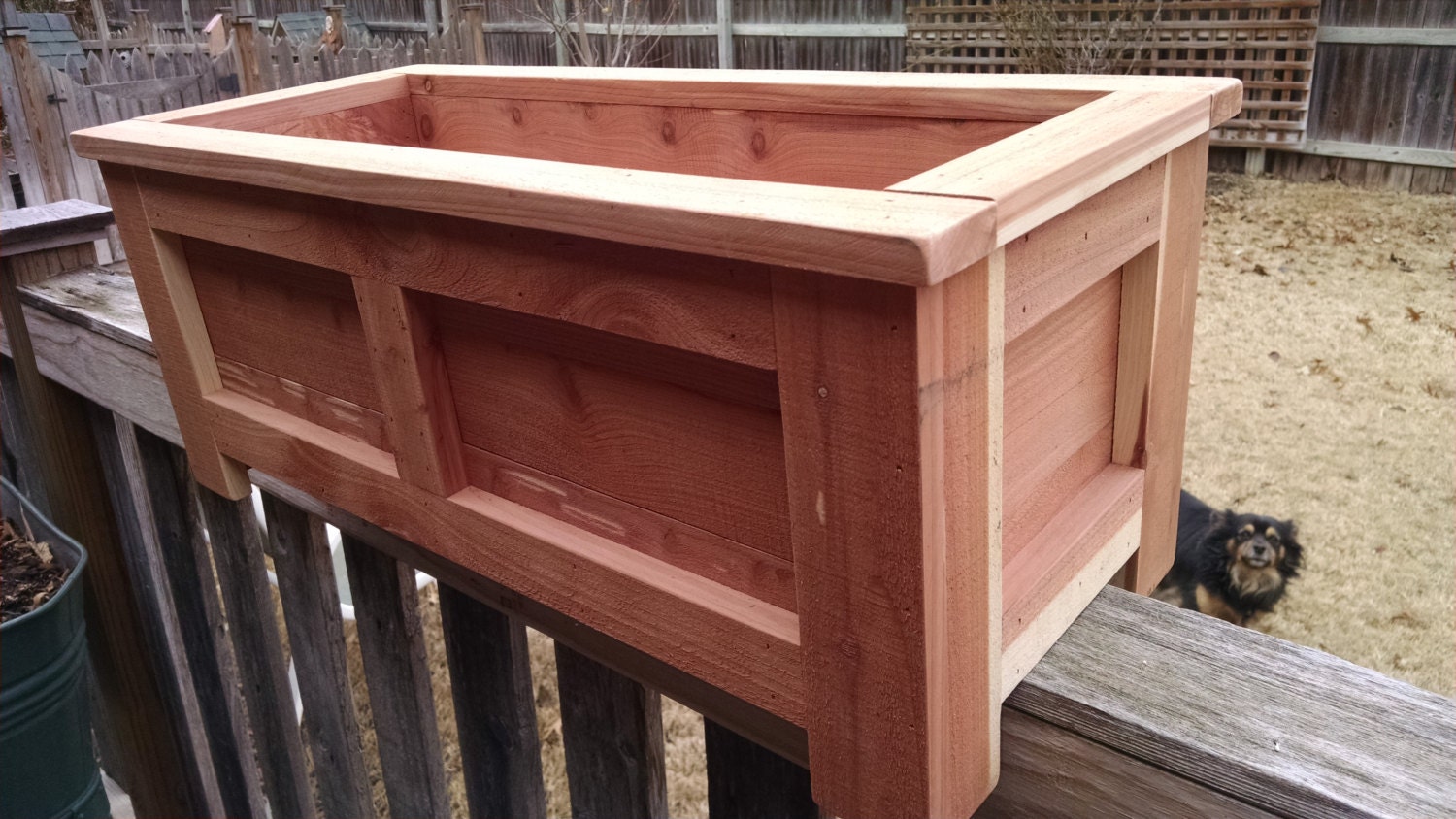 Eastern Red Cedar Deck Rail Planter Box for by ...