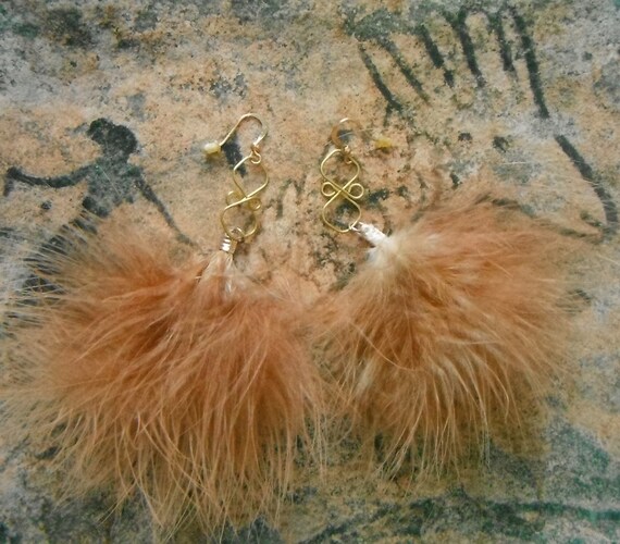 Fuzzy Earrings by TripleTwisting on Etsy