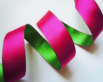 Pink wired ribbon | Etsy