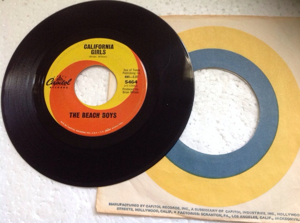 Beach Boys Vintage 45 record / Capitol Records California