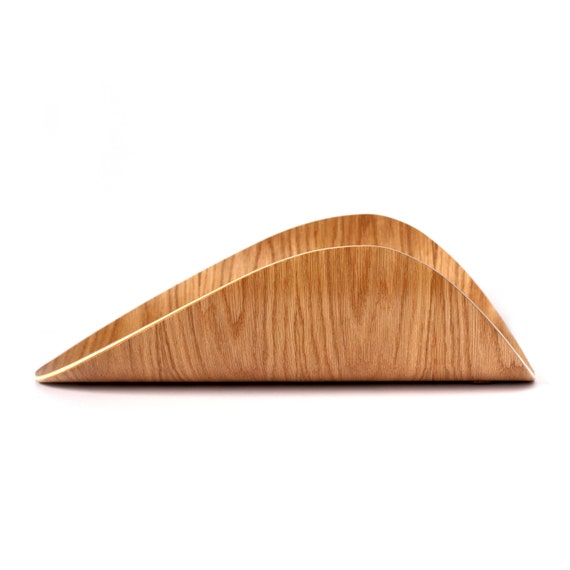 Magazine Rack Oak Bent Plywood Magazine Holder Wooden by Ciseal
