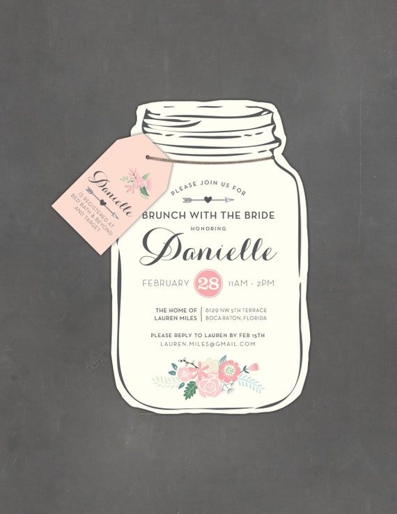 Printable Custom Mason Jar Invitation